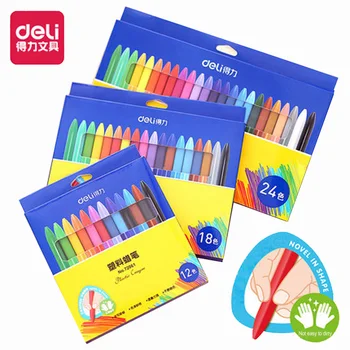 Deli Children's plastic crayon student triangle pen oil painting stick 24/18/12 color student art painting stick
Deli Children's plastic crayon student triangle pen oil painting stick 24/18/12 color student art painting stick