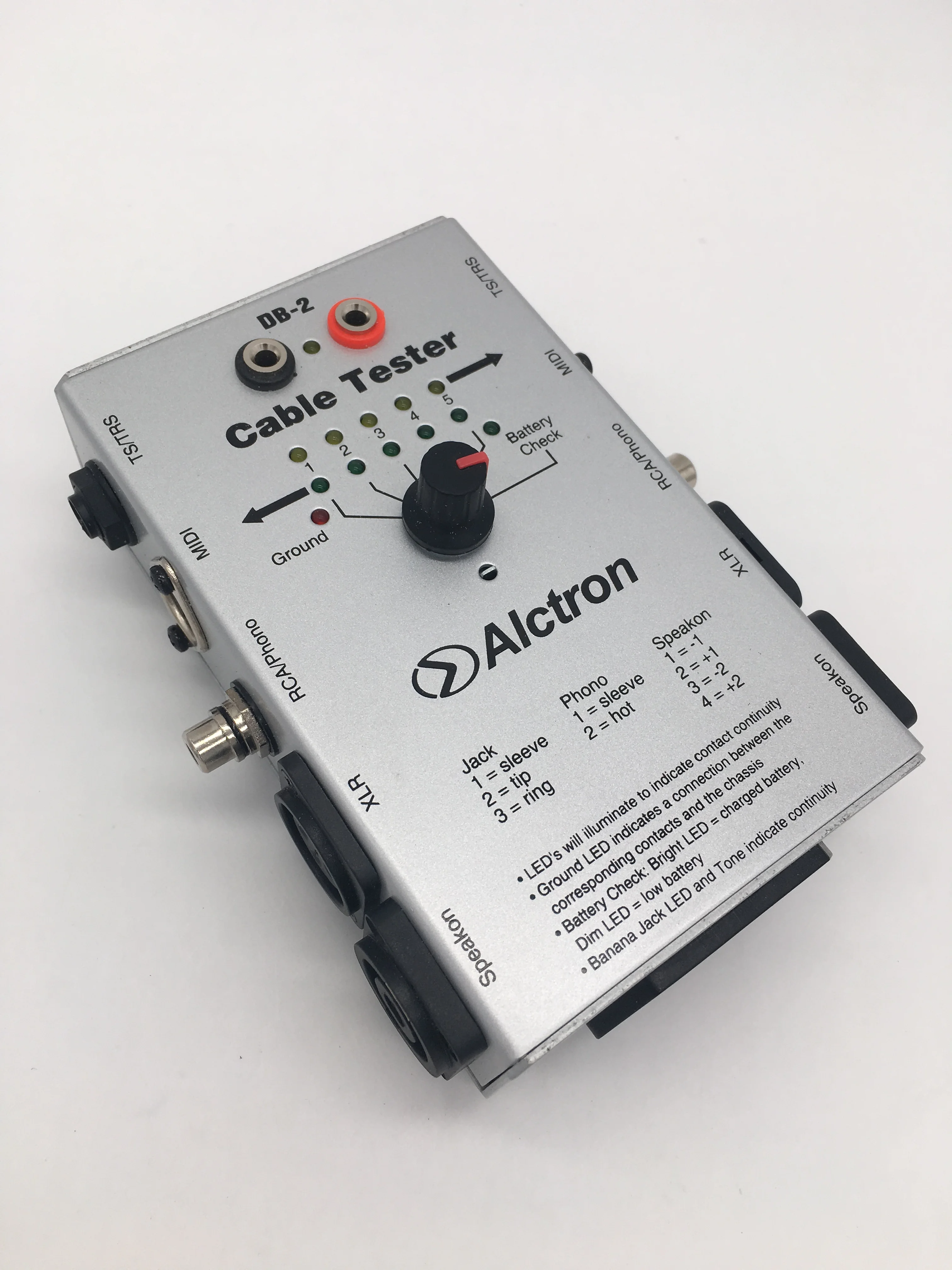 ALCTRON DB-2 Multi audio cable tester Audio cable measuring line test cable tester instrument sound engineering assistant
ALCTRON DB-2 Multi audio cable tester Audio cable measuring line test cable tester instrument sound engineering assistant