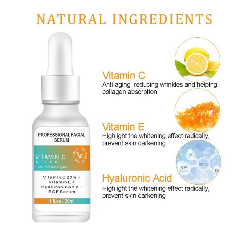 10ml Vitamin c Essence Moisturizing Firming Skin Brighten Skin Tone Facial Hydrating Serum
10ml Vitamin c Essence Moisturizing Firming Skin Brighten Skin Tone Facial Hydrating Serum