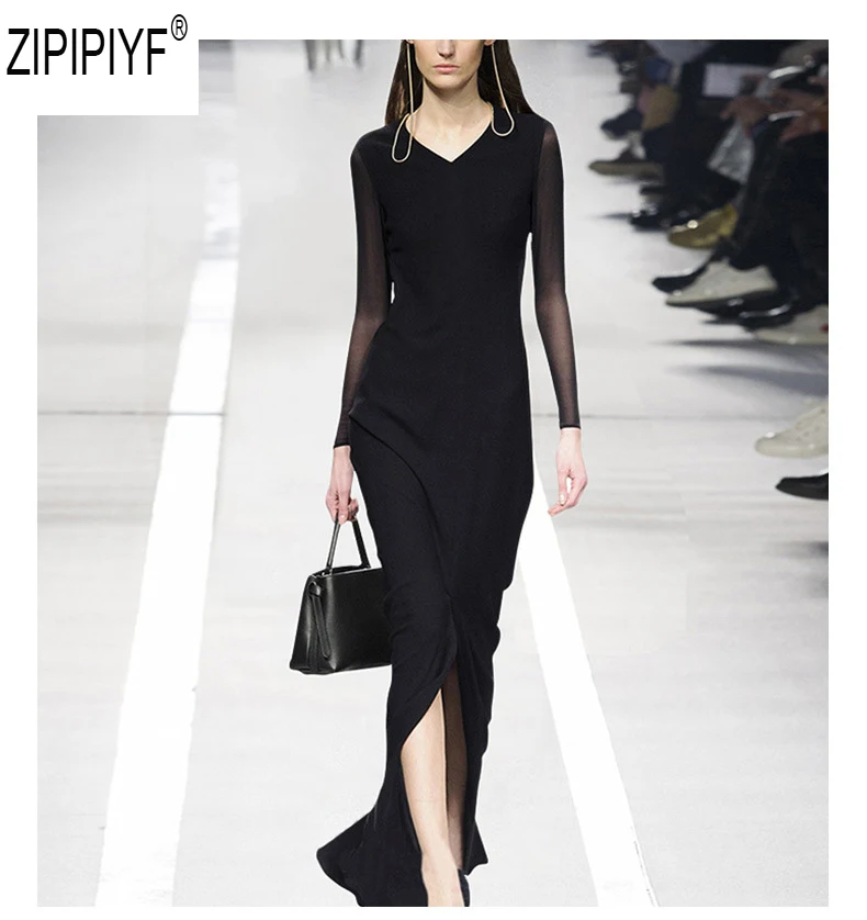 High Quality New 2018 Autumn Fashion Women Solid Elegant V-Neck Long Sleeve Split Bodycon Ankle-Length Dress Vestidos C2585
High Quality New 2018 Autumn Fashion Women Solid Elegant V-Neck Long Sleeve Split Bodycon Ankle-Length Dress Vestidos C2585