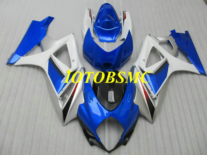 Комплект обтекателей для мотоцикла GSXR1000 K7 07 08 GSXR 1000 2007 2008 ABS пластик белый синий