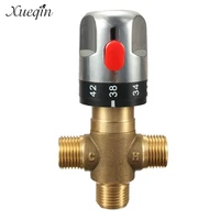 Xueqin Brass Thermostatic Mixing Valve Bathroom Faucet Temperature Mixer Control Thermostatic Valve Home Improvement image
