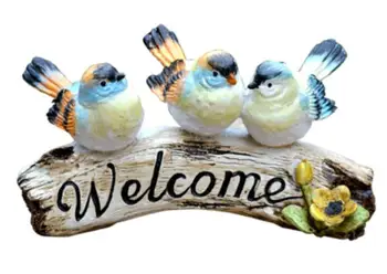 3 Bird Bend Welcome Garden Courtyard villa bird welcombe welcome card Resin decorations Garden Landscape House
3 Bird Bend Welcome Garden Courtyard villa bird welcombe welcome card Resin decorations Garden Landscape House