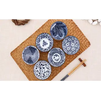 6PCS Patterned Cereal Bowls Set, 6 Individual Japanese Designs Ceramic Bowls for Cereal/Soup, Set of 6 Chinese blue porcelain
6PCS Patterned Cereal Bowls Set, 6 Individual Japanese Designs Ceramic Bowls for Cereal/Soup, Set of 6 Chinese blue porcelain