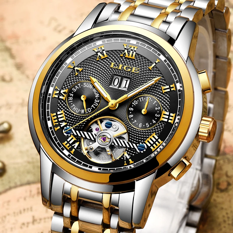 Relogio Masculino Mens Watches New LIGE Top Brand Luxury Men's Automatic Mechanical Watch Mens Fashion Business Waterproof Watch
Relogio Masculino Mens Watches New LIGE Top Brand Luxury Men's Automatic Mechanical Watch Mens Fashion Business Waterproof Watch