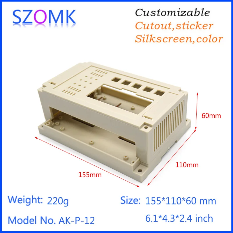 1 piece, 155*110*60mm diy electronic shell case abs control enclosure plastic housing project enclosure din rail box
1 piece, 155*110*60mm diy electronic shell case abs control enclosure plastic housing project enclosure din rail box