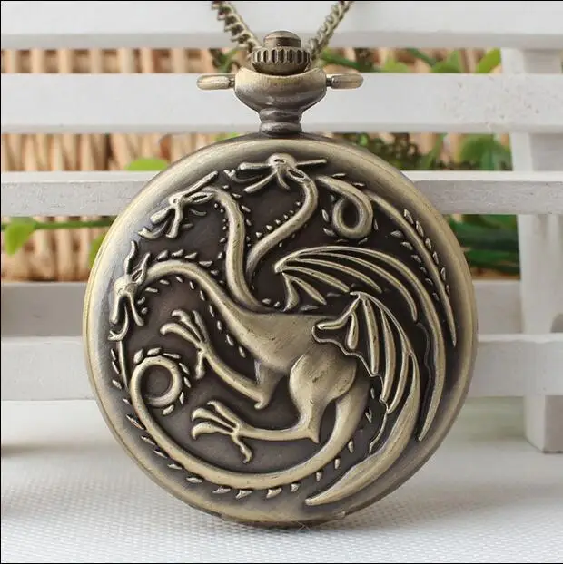 Vintage Bronze Three dragon carving Creative personality antique Good quality quartz Necklace pocket watches
Vintage Bronze Three dragon carving Creative personality antique Good quality quartz Necklace pocket watches