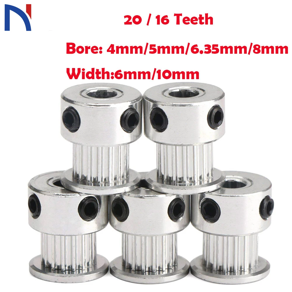 2Pcs 3D Printer Parts Accessory GT2 20Teeth 16 20 Teeth Bore 5mm/6.35mm/8mm Timing Alumium Pulley for GT2-6mm Open Timing Belt
2Pcs 3D Printer Parts Accessory GT2 20Teeth 16 20 Teeth Bore 5mm/6.35mm/8mm Timing Alumium Pulley for GT2-6mm Open Timing Belt