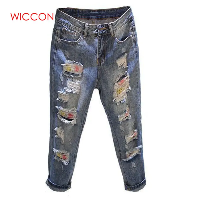 2019 New High Waist Hole Jeans Women Nine Pants Bf Wind Loose Curled Harem Pants Zipper Fly Button Fashion Jeans Ankle Length
2019 New High Waist Hole Jeans Women Nine Pants Bf Wind Loose Curled Harem Pants Zipper Fly Button Fashion Jeans Ankle Length