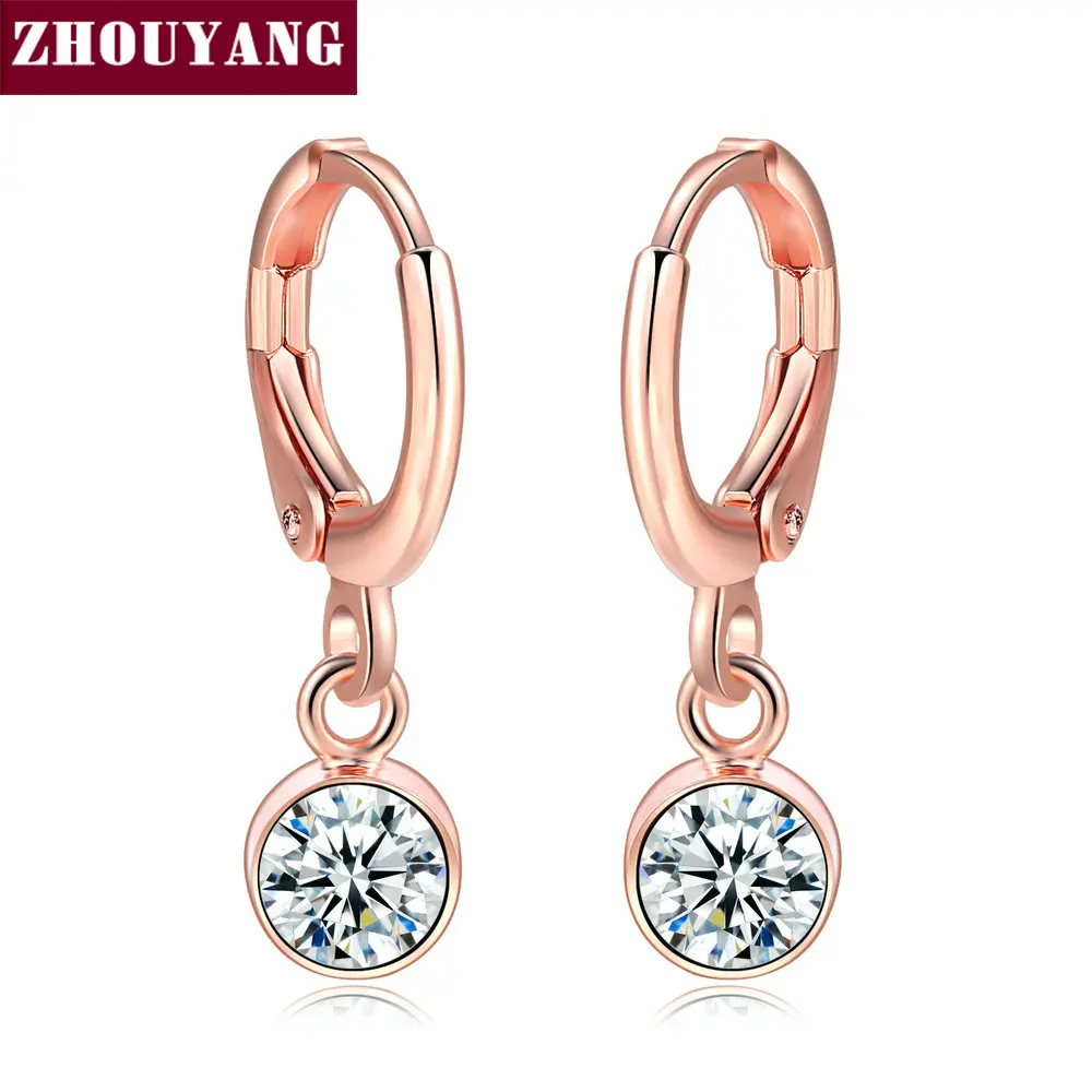 ZHOUYANG Drop Earring For Women Simple OL Pink Clear Cubic Zirconia Rose Gold Color Birthday Gift Fashion Jewelry E815 E816
ZHOUYANG Drop Earring For Women Simple OL Pink Clear Cubic Zirconia Rose Gold Color Birthday Gift Fashion Jewelry E815 E816