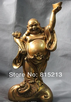 bi00718 Chinese Bronze Copper Gild Wealth YuanBao Coin Maitreya Rohan Monk Buddha Statue
bi00718 Chinese Bronze Copper Gild Wealth YuanBao Coin Maitreya Rohan Monk Buddha Statue