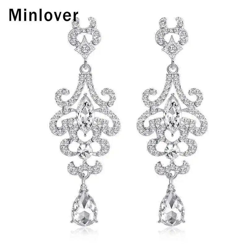 Minlover Rhinestone Silver Color Chandelier Wedding Drop Earrings for Women Wedding Bridal Earrings 2019 Fashion Jewelry MEH1320
Minlover Rhinestone Silver Color Chandelier Wedding Drop Earrings for Women Wedding Bridal Earrings 2019 Fashion Jewelry MEH1320