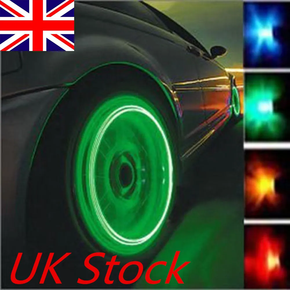 4//8 x Valve Stem LED CAP for Bike Bicycle Car Motorcycle Wheel Tire Light lamp