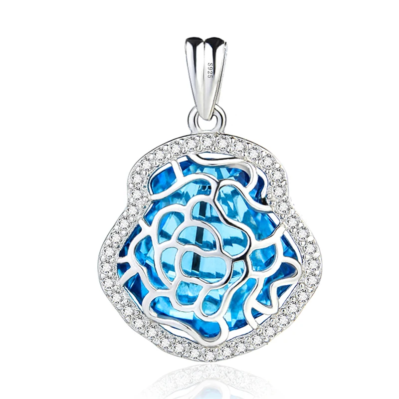 925 Sterling Silver Pendant Beauty Charming Blue Crystal Classic Necklaces Pendants Fashion Jewelry For Women
925 Sterling Silver Pendant Beauty Charming Blue Crystal Classic Necklaces Pendants Fashion Jewelry For Women