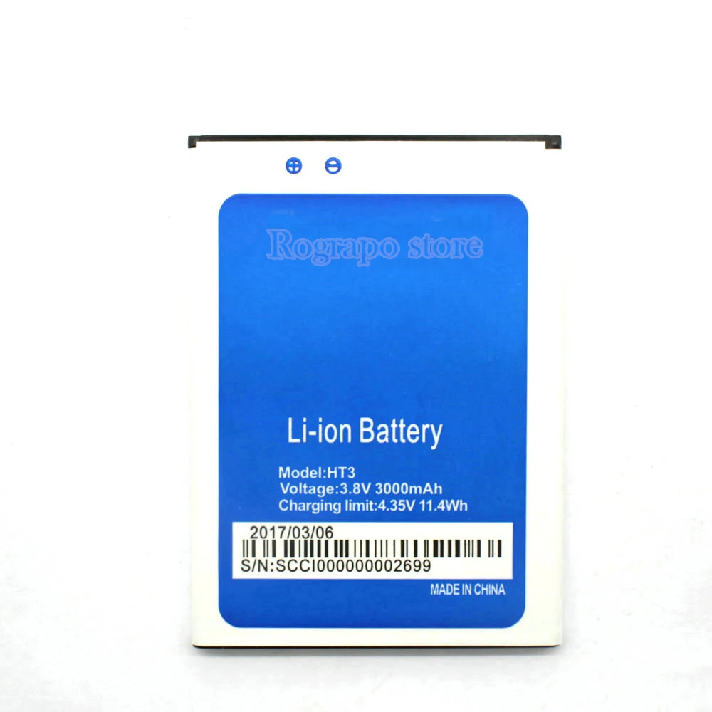100% New 3000mAh HT 3 High Quality Replacement Battery Baterij Batterie For Homtom HT3 HT3 Pro Mobile Phone Accumulator
100% New 3000mAh HT 3 High Quality Replacement Battery Baterij Batterie For Homtom HT3 HT3 Pro Mobile Phone Accumulator