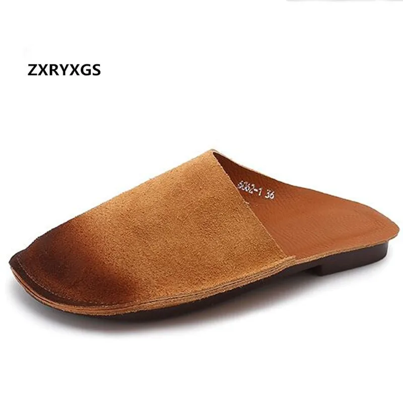 ZXRYXGS 100% Natural Matte Cowhide Leather Slipper Women Sandals 2019 Soft Comfort Retro Shoes Woman Flat Sandals Summer Sandals
ZXRYXGS 100% Natural Matte Cowhide Leather Slipper Women Sandals 2019 Soft Comfort Retro Shoes Woman Flat Sandals Summer Sandals