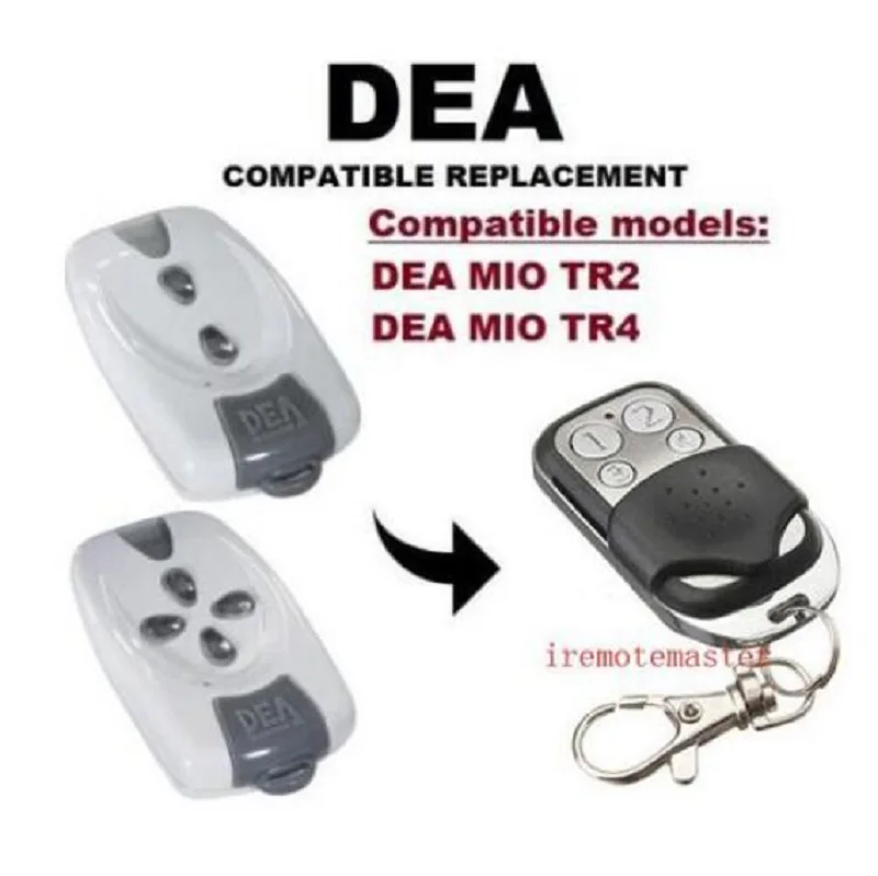 DEA MIO TR2, TR4 Rolling Code Compatible Remote Control 433.92MHz garage door controller
DEA MIO TR2, TR4 Rolling Code Compatible Remote Control 433.92MHz garage door controller