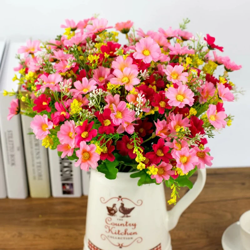 28 Heads Flowers Silk Daisy Wedding Party Decorations Flower Bouquet Rose Yellow Blue Purple Artificial Flowers for Home Garden
28 Heads Flowers Silk Daisy Wedding Party Decorations Flower Bouquet Rose Yellow Blue Purple Artificial Flowers for Home Garden