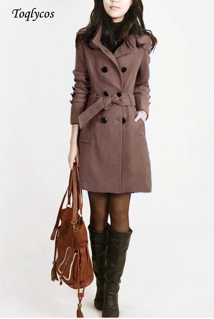 women coats autumn winter solid button adjustable waist turtleneck double breasted slim sheath plus size female coat 305five
women coats autumn winter solid button adjustable waist turtleneck double breasted slim sheath plus size female coat 305five
