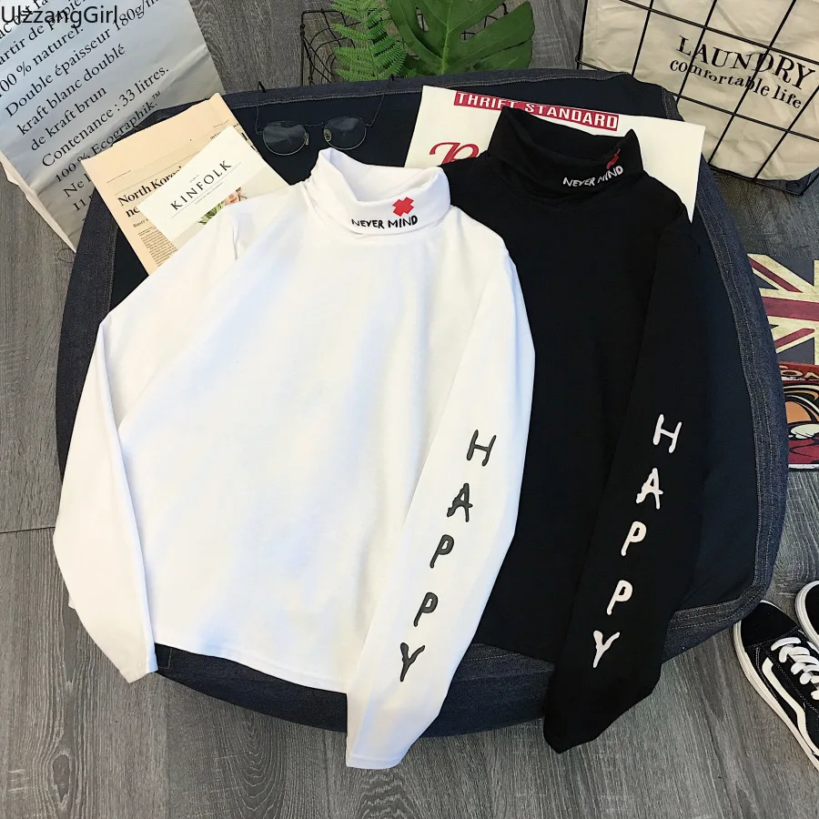 Harajuku Streetwear Letter Graphic Print Turtleneck Long Sleeve Slim Cotton Autumn Korean T Shirt Tee T-Shirt Top Tracksuit Cute
Harajuku Streetwear Letter Graphic Print Turtleneck Long Sleeve Slim Cotton Autumn Korean T Shirt Tee T-Shirt Top Tracksuit Cute