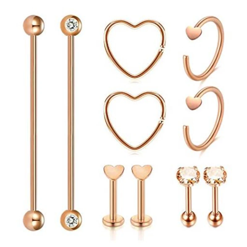 Industrial Barbell Piercing Cartilage Helix Daith Tragus Earrings Eyebrow Septum Rings Lip Medusa Monroe Piercing Bar
Industrial Barbell Piercing Cartilage Helix Daith Tragus Earrings Eyebrow Septum Rings Lip Medusa Monroe Piercing Bar