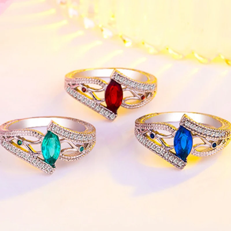 New Bohemian Style Ladies Finger Rings For Women Vintage Engagment Anillos With Stones Blue/Red/Green AAA Zircon Jewelry Gift
New Bohemian Style Ladies Finger Rings For Women Vintage Engagment Anillos With Stones Blue/Red/Green AAA Zircon Jewelry Gift