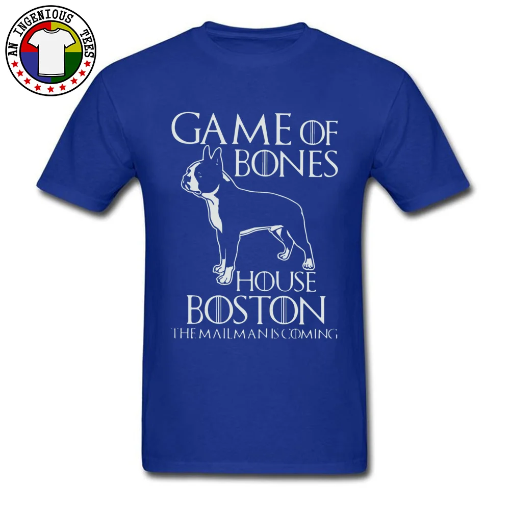 Game of bones house bosto24521 Tees Brand O Neck Slim Fit Short Sleeve 100% Cotton Fabric Mens Top T-shirts Unique Tops Tees Game of bones house bosto24521 blue