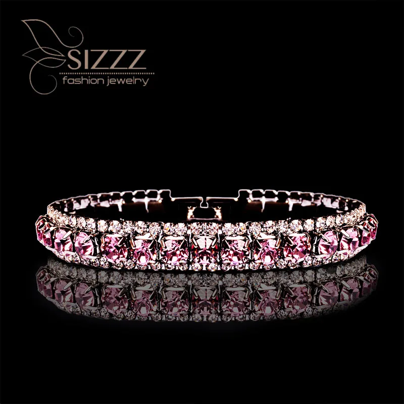 SIZZZ 2019 New European and American fashion purple crystal copper full rhinestone hand jewelry Bracelet&Bangles for women
SIZZZ 2019 New European and American fashion purple crystal copper full rhinestone hand jewelry Bracelet&Bangles for women