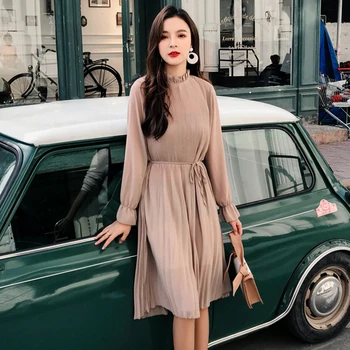 Paris Girl Women's Chiffon Pleated Office Elegant Long Sleeve Loose Petal Sleeve Casual Dress
Paris Girl Women's Chiffon Pleated Office Elegant Long Sleeve Loose Petal Sleeve Casual Dress