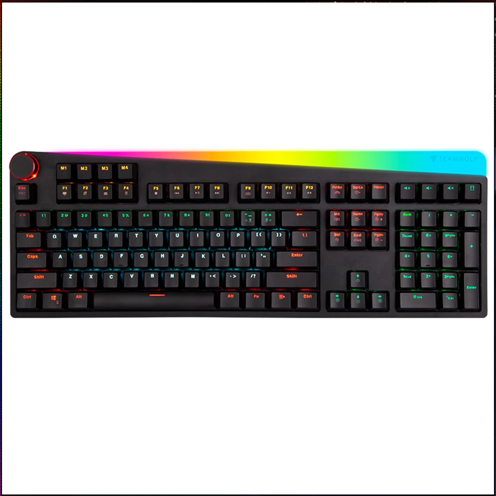 TEAM WOLF Gaming mechanical keyboard RGB backlight USB wired Optical axis Russian / English layout for Computer
TEAM WOLF Gaming mechanical keyboard RGB backlight USB wired Optical axis Russian / English layout for Computer