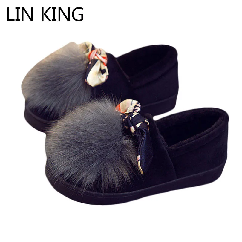 LIN KING Warm Plush Women Winter Home Shoes Slip On Indoor Slippers Cute Bowtie Lady Floor Shoes Outdoor Anti Slip Cotton Shoes
LIN KING Warm Plush Women Winter Home Shoes Slip On Indoor Slippers Cute Bowtie Lady Floor Shoes Outdoor Anti Slip Cotton Shoes