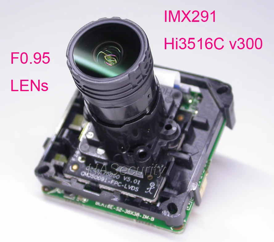 F0.95 LENs intelligent analisys H.265 1/2.8" STARVIS IMX291 CMOS + Hi3516C V300 IP CCTV camera PCB board module +LAN cable
F0.95 LENs intelligent analisys H.265 1/2.8" STARVIS IMX291 CMOS + Hi3516C V300 IP CCTV camera PCB board module +LAN cable