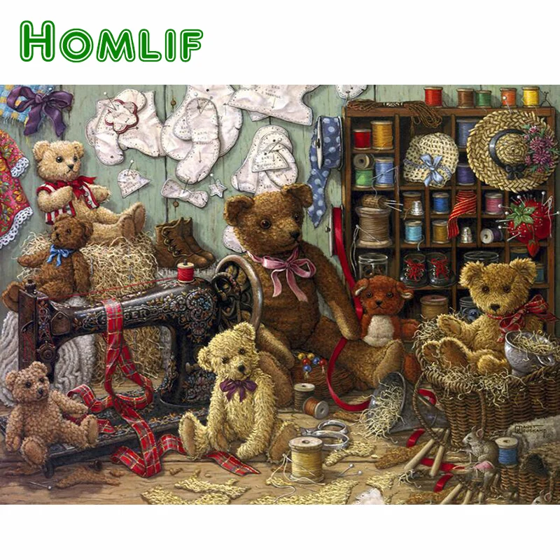 HOMLIF Full Round Drill 5D DIY Diamond Painting"Sewing machine Bear"3D Embroidery Cross Stitch 5D Home Decor Wall Stickers Gift
HOMLIF Full Round Drill 5D DIY Diamond Painting"Sewing machine Bear"3D Embroidery Cross Stitch 5D Home Decor Wall Stickers Gift