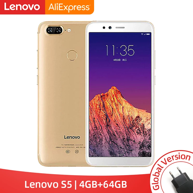 Global Version Lenovo S5 K520 4GB RAM 64GB ROM Smartphone Snapdragon 625 Octa core Dual Rear 13MP Front 16MP Face ID Cellphone
Global Version Lenovo S5 K520 4GB RAM 64GB ROM Smartphone Snapdragon 625 Octa core Dual Rear 13MP Front 16MP Face ID Cellphone