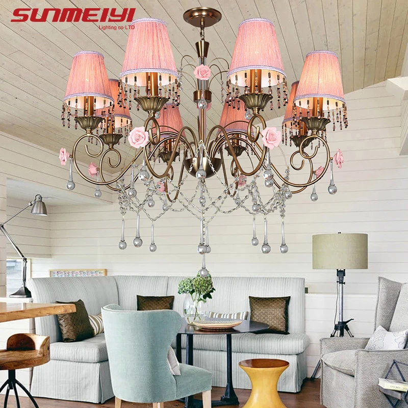 Modern LED Crystal Chandeliers Rose Decoration Living room bedroom Chandelier Lighting lustres e pendentes para sala de jantar
Modern LED Crystal Chandeliers Rose Decoration Living room bedroom Chandelier Lighting lustres e pendentes para sala de jantar