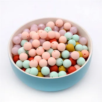 DHL 50bag 100pcs/bag 9mm 64colors Baby Chewable Food Grad Silicone Beads DIY Baby Teething Necklace BPA Free Holder
DHL 50bag 100pcs/bag 9mm 64colors Baby Chewable Food Grad Silicone Beads DIY Baby Teething Necklace BPA Free Holder