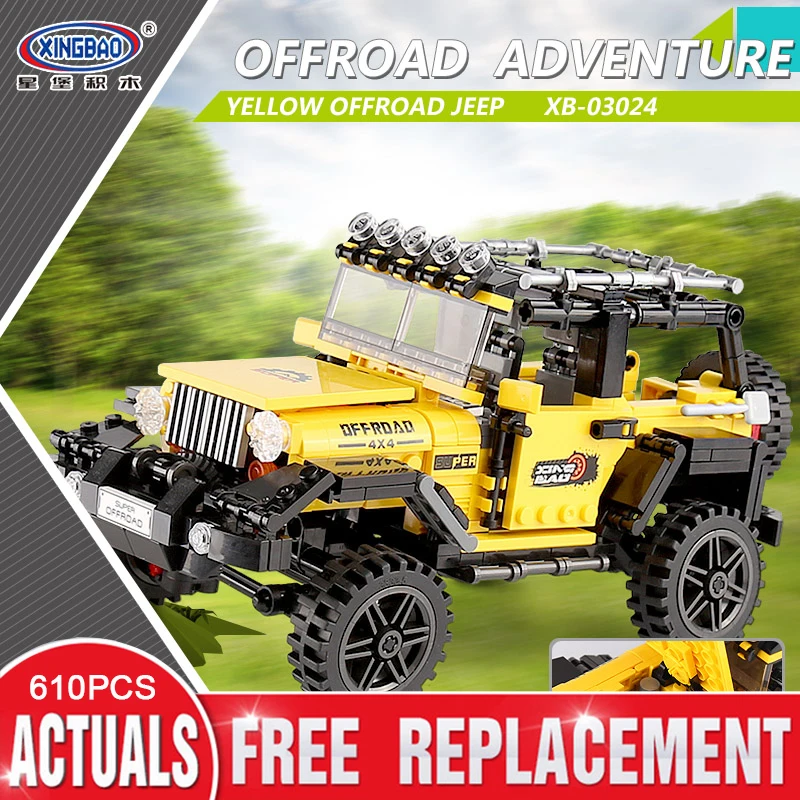 New XingBao 03024 512Pcs Car Series The Offroad Adventure Set Building Blocks Bricks Toys Educational Funny Kids Gifts Model
New XingBao 03024 512Pcs Car Series The Offroad Adventure Set Building Blocks Bricks Toys Educational Funny Kids Gifts Model