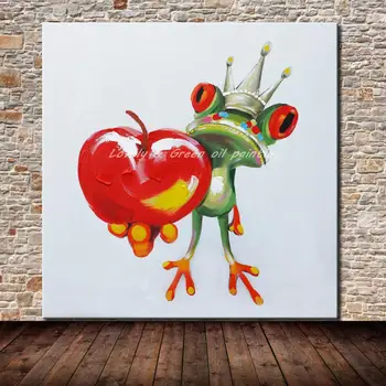 Mintura Hand Made Cartoon Animal Abstract Frog Oil Painting Wall Paintings For Kids Room Living Room Bedroom Dining Office Decor
Mintura Hand Made Cartoon Animal Abstract Frog Oil Painting Wall Paintings For Kids Room Living Room Bedroom Dining Office Decor
