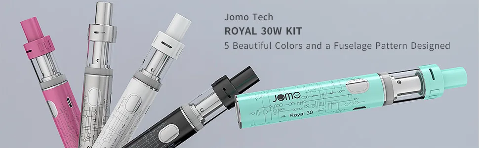 Original Jomotech Royal Vape Pen Electronic Cigarette starter kit 1300mah battery vaporizer vapor 2.0ml atomizer 510 thread