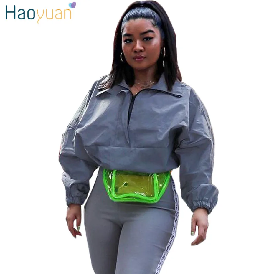 HAOYUAN Sexy Long Sleeve Night Reflective Jacket WomenFashion 2019 Spring Trend Ladies Rave Festival Clubwear Outerwear Coats
HAOYUAN Sexy Long Sleeve Night Reflective Jacket WomenFashion 2019 Spring Trend Ladies Rave Festival Clubwear Outerwear Coats