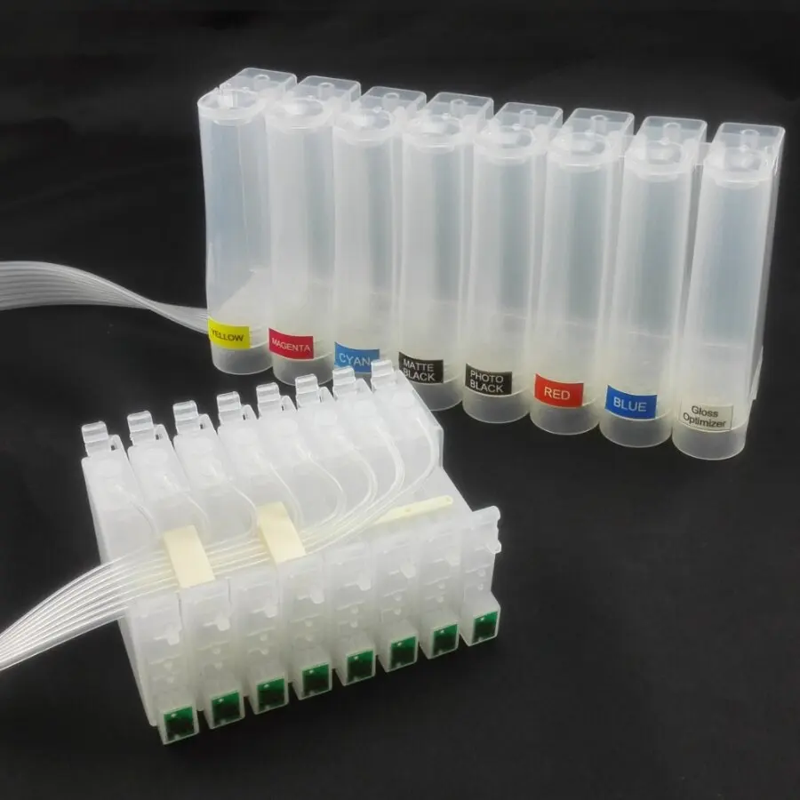 INK WAY 8 Color Compatible CISS T0540 T0541 T0542 T0543 T0544 T0545 T0546 T05407 T0548 for EpsonStylus Photo R800/R1800
INK WAY 8 Color Compatible CISS T0540 T0541 T0542 T0543 T0544 T0545 T0546 T05407 T0548 for EpsonStylus Photo R800/R1800