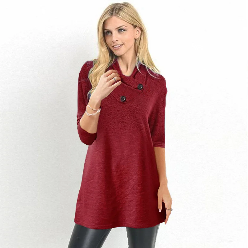 2019 Autumn Women Hoodies Casual Turtleneck Long Sleeve Sweatshirt Fashion Button Up Tops Jumper Hoodie Sudadera Mujer Plus Size
2019 Autumn Women Hoodies Casual Turtleneck Long Sleeve Sweatshirt Fashion Button Up Tops Jumper Hoodie Sudadera Mujer Plus Size
