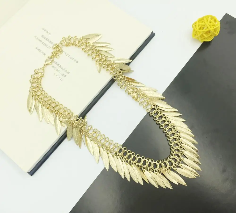 Full Leaf Shape Tassel Necklaces Gold Silver Fashion Chain Statement Necklace Jewelry For Women
Full Leaf Shape Tassel Necklaces Gold Silver Fashion Chain Statement Necklace Jewelry For Women