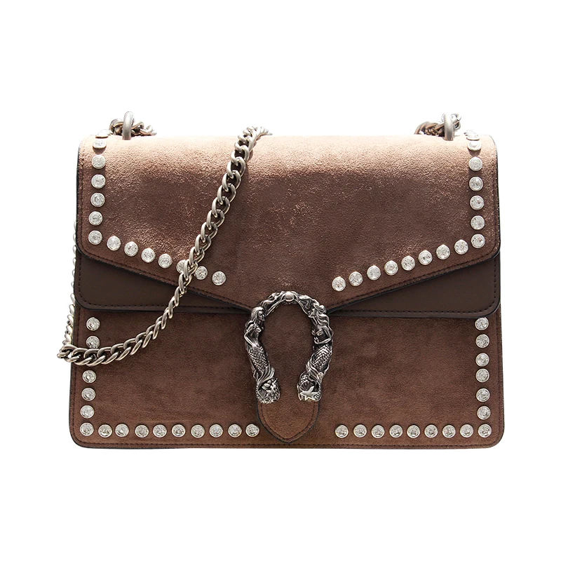 Fashion Rivet Chain Women Casual Shoulder Bag Messenger Bag Retro female Big Bag\Handbag Ladies' Flap Motorcycle bag~17B28
Fashion Rivet Chain Women Casual Shoulder Bag Messenger Bag Retro female Big Bag\Handbag Ladies' Flap Motorcycle bag~17B28