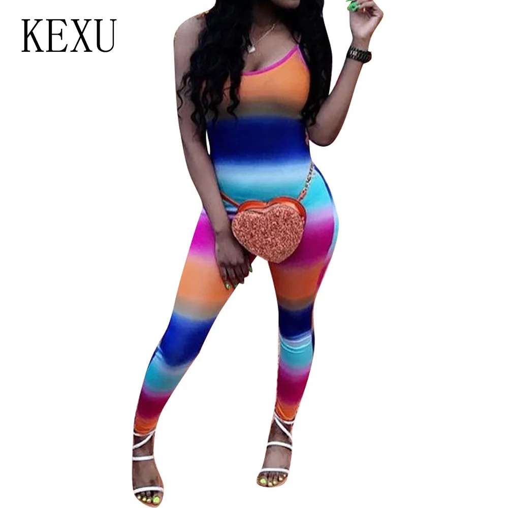 KEXU Summer Off Shoulder Sleeveless Casual Retro Romper Bodysuits Sexy Women New Fashion Gradient Color Slim Bodycon Jumpsuits
KEXU Summer Off Shoulder Sleeveless Casual Retro Romper Bodysuits Sexy Women New Fashion Gradient Color Slim Bodycon Jumpsuits