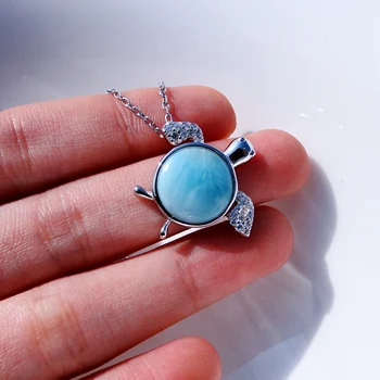 925 Sterling Silver Pendant Natural Larimar Pendant Cute Sea Turtle Charm Pendant for Women children Gift Jewelry
925 Sterling Silver Pendant Natural Larimar Pendant Cute Sea Turtle Charm Pendant for Women children Gift Jewelry