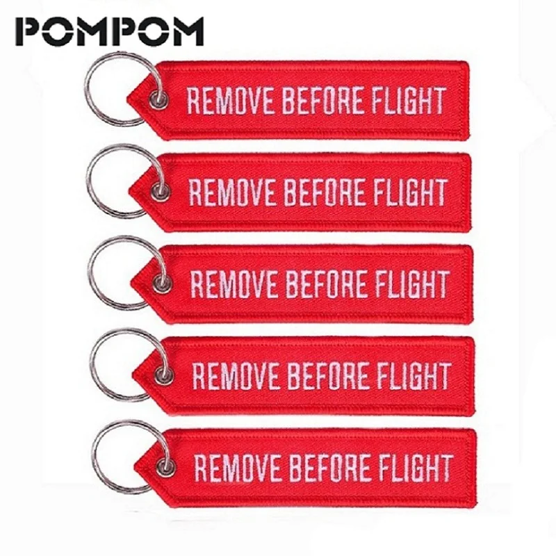 POMPOM 5pcs/lot Remove Before Flight Keychains for Aviation Gifts OEM Key Chains Embroidery Chain Keyring Key Chaveiro Jewelry
POMPOM 5pcs/lot Remove Before Flight Keychains for Aviation Gifts OEM Key Chains Embroidery Chain Keyring Key Chaveiro Jewelry