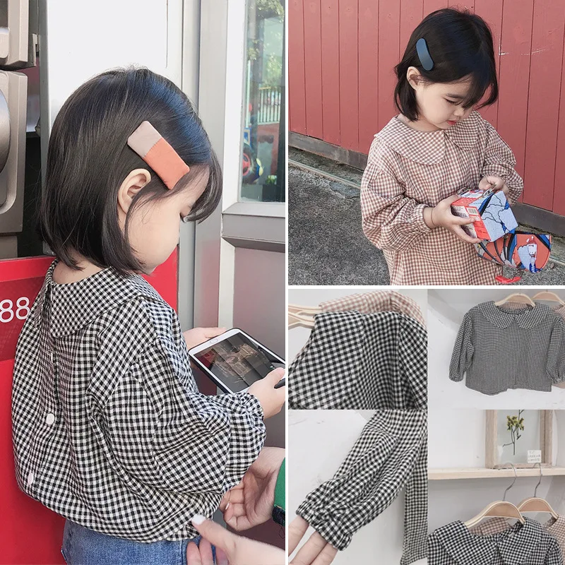 2019 Spring Girls Doll Shirt Children Long Sleeve Plaid Cotton Doll Collar Back Button Top Tees Little Kids Casual Blouse
2019 Spring Girls Doll Shirt Children Long Sleeve Plaid Cotton Doll Collar Back Button Top Tees Little Kids Casual Blouse