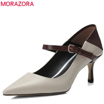 MORAZORA 2019 new arrival women pumps pointed toe genuine leather shoes mixed colors stiletto heels office ladies shoes
MORAZORA 2019 new arrival women pumps pointed toe genuine leather shoes mixed colors stiletto heels office ladies shoes