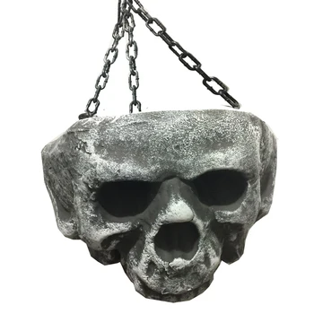 Giant Halloween Pot with Skull Face Hanging Bowl with Chain Hanging Candy Holder Halloween Decorations
Giant Halloween Pot with Skull Face Hanging Bowl with Chain Hanging Candy Holder Halloween Decorations